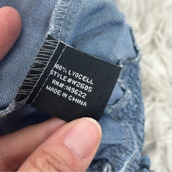 Walter Baker Chambray Wide Leg Off Shoulder Jumpsuit NWT - Picture 8 of 12